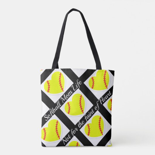 Tote Bag La vie de maman du base-ball : Pas pour le faible (Dos)