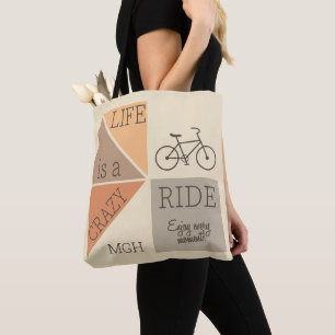 Tote Bag La vie de monogramme personnalisé est un tour fou
