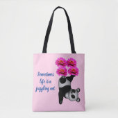 Tote Bag La Vie D'Ours De Panda Cute Est Un Acte De Jonglag (Devant)