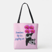 Tote Bag La Vie D'Ours De Panda Cute Est Un Acte De Jonglag (Dos)