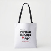 Tote Bag La vie d'un enseignant virtuel (Devant)