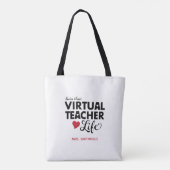 Tote Bag La vie d'un enseignant virtuel (Dos)
