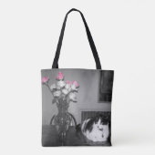 Tote Bag "La Vie en Rose" Chat  (Dos)