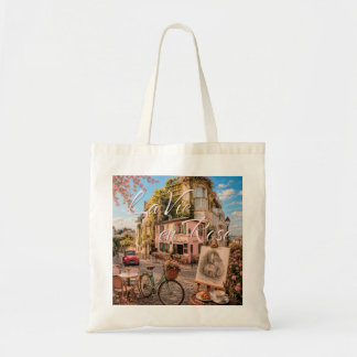 Tote Bag La Vie En Rose Paris Montmartre Café Illustration