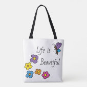 Tote Bag La vie est beau Fourre-tout (Dos)