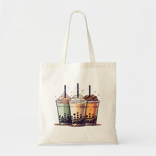 Tote Bag La vie est courte, buvez le boba (Devant)