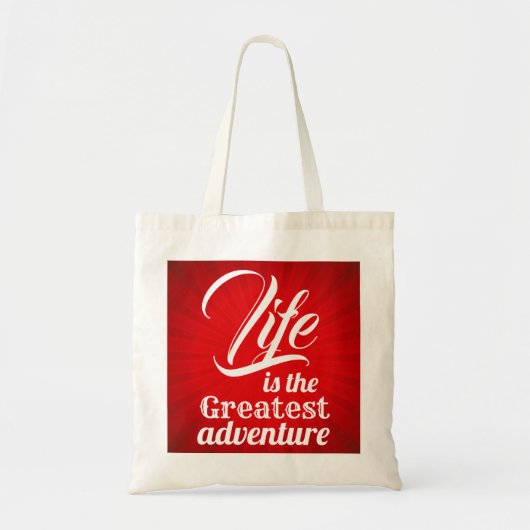Tote Bag La vie est la plus grande aventure (Devant)