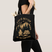 Tote Bag La Vie Est Meilleure Au Camping Camping Camper Cam (De près)