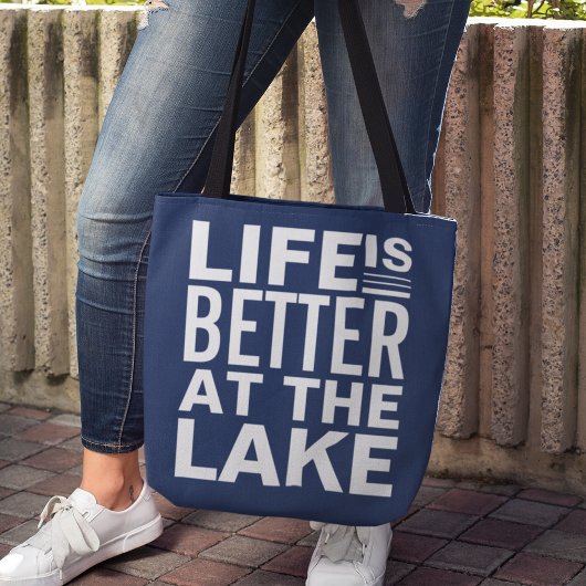 Tote Bag La vie est meilleure au lac