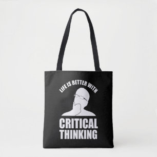 Tote Bag La Vie Est Meilleure Avec La Pensée Critique