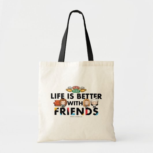 Tote Bag La vie est meilleure avec l'art Chibi FRIENDS™ (Devant)