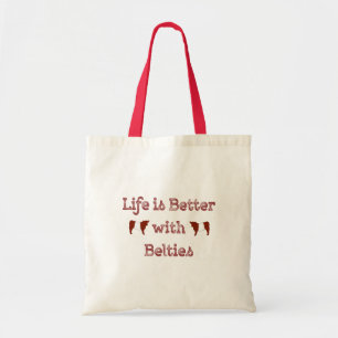 Tote Bag La vie est meilleure avec les vaches Belties Belti
