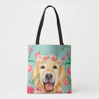 Tote Bag La vie est meilleure avec un golden retriever