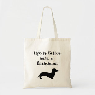 Tote Bag La vie est meilleure avec un teckel