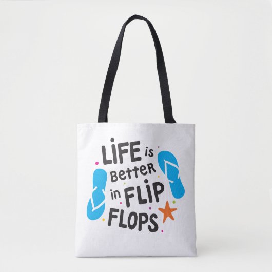 Tote Bag La vie est meilleure dans des bascules (Devant)
