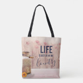 Tote Bag La vie est meilleure dans le pays Citation avec La (Dos)