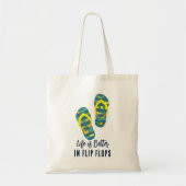 Tote Bag La vie est meilleure Vibes d'été sur mesure (Devant)