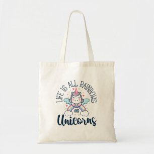 Tote Bag La vie est pleine d'arcs-en-ciel et de licornes, u