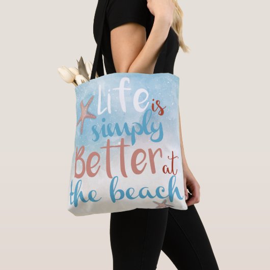 Tote Bag La Vie Est Tout Simplement Meilleure À La Plage |  (De près)