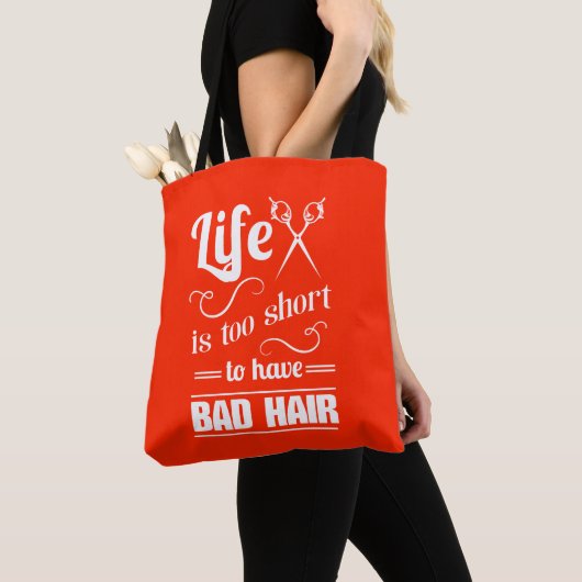 Tote Bag La vie est trop courte pour avoir de mauvais (De près)
