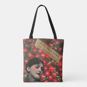 Tote Bag La vie est un bol de cerises art modifié