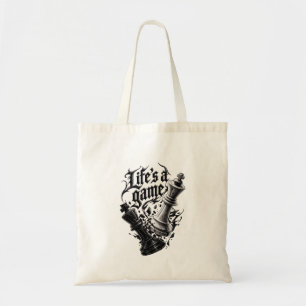 Tote Bag La vie est un jeu - Rois d'échecs gothiques brisés