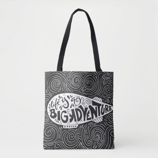 Tote Bag La vie est une grande aventure (Devant)