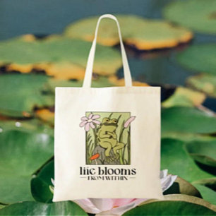 Tote Bag La Vie Fleurit De L'Intérieur