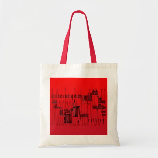 Tote Bag La "vie mais une ombre de marche" Macbeth (Devant)