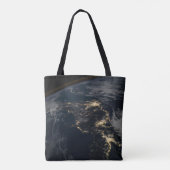 Tote Bag La Ville Éclairait Le Japon La Nuit. (Dos)