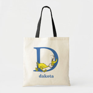 Tote Bag L'ABC de Dr Seuss : Lettre D - Bleu Ajoutez votr