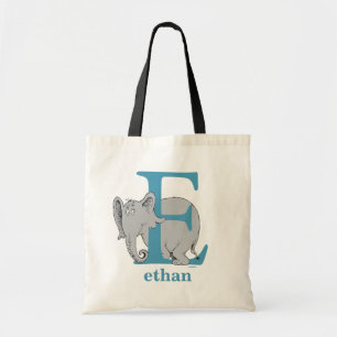 Tote Bag L'ABC de Dr Seuss : Lettre E - Bleu   Ajoutez votr