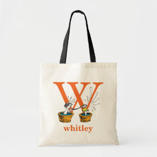 Tote Bag L'ABC de Dr Seuss : Lettre W - Orange Ajoutez vo