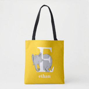 Tote Bag L'ABC du Dr Seuss : Lettre E - Blanc Ajoutez vot