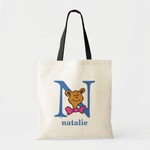 Tote Bag L'ABC du Dr Seuss : Lettre N - Bleu Ajoutez votr