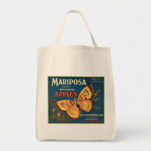 Tote Bag Label Crate Mariposa Apples (Devant)