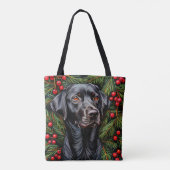 Tote Bag labrador de Noël chien (Dos)