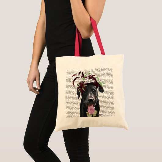 Tote Bag Labrador Noir Avec Fascinateur Vert (Devant (produit))