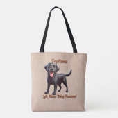 Tote Bag Labrador Retriever - Ajouter le nom du chien, modi (Dos)