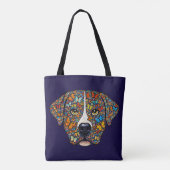 Tote Bag Labrador Retriever Butterfly Kaleidoscope Portrait (Dos)
