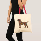 Tote Bag Labrador Retriever Butterfly Silhouette Dog Lover (Devant (produit))