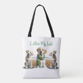 Tote Bag Labrador Retriever Christmas Fourre-tout (Dos)