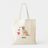 Tote Bag Labrador Retriever Dog Nom personnalisé (Dos)
