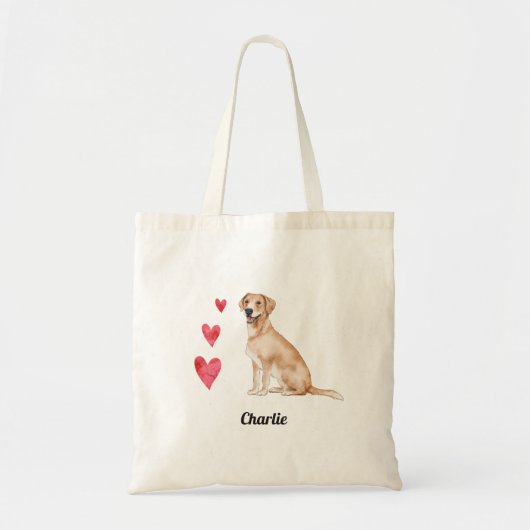 Tote Bag Labrador Retriever Dog Nom personnalisé (Devant)