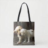 Tote Bag Labrador retriever jaune (Devant)