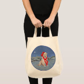 Tote Bag Labrador Retriever jaune de Noël (Devant (produit))