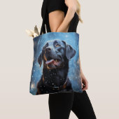 Tote Bag Labrador Retriever noir (De près)