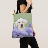 Tote Bag Labrador Retriever Puppy Painting Original Chien A (De près)