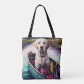 Tote Bag Labrador sur une rame : une aventure Pittoresque (Dos)