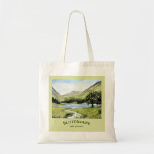 Tote Bag Lac de Buttermere, peinture à l'aquarelle de Cumbr